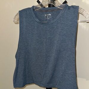 Baleaf Heathered Blue Crop Tee